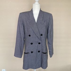 Misty Harbor Houndstooth Blazer 90s Oversized